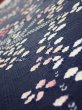 Photo5: 1L08z50  Japanese Kimono Silk  FABRIC Plum branch Dark navy 58.3x6.7 (5)