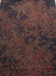 Photo1: 1L01z70  Japanese Kimono Crepe Silk  FABRIC Flowers Navy-Gray 40.6x14.8 (1)