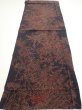 Photo5: 1L01z70  Japanese Kimono Crepe Silk  FABRIC Flowers Navy-Gray 40.6x14.8 (5)