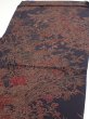 Photo3: 1L02z70  Japanese Kimono Crepe Silk  FABRIC Flowers Navy-Gray 40.2x14.8 (3)