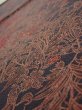 Photo4: 1L02z70  Japanese Kimono Crepe Silk  FABRIC Flowers Navy-Gray 40.2x14.8 (4)