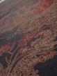 Photo5: 1L07z50  Japanese Kimono Crepe Silk  FABRIC Flowers Navy-Gray 59.1x7.5 (5)