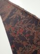 Photo1: 1L08z50  Japanese Kimono Crepe Silk  FABRIC Flowers Navy-Gray 58.7x7.5 (1)