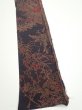 Photo2: 1L08z50  Japanese Kimono Crepe Silk  FABRIC Flowers Navy-Gray 58.7x7.5 (2)