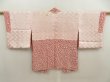 Photo7: 5709T03z600 Vintage Japanese Kimono Silk HAORI  Pink (7)