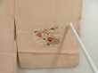 Photo6: 5709T05z630 Vintage Japanese Kimono Silk HAORI Chrysanthemum Light brown (6)