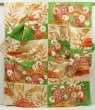 Photo1: 5709T08z1200 Vintage Japanese Kimono Silk FURISODE Chrysanthemum Green (1)