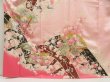Photo3: 5709T13z1110 Vintage Japanese Kimono Silk FURISODE Flowers Pink (3)