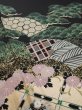 Photo3: 2A03z100  Japanese Kimono Silk  FABRIC Pine Black 67.7x15.0 (3)
