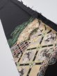 Photo1: 2A05z50  Japanese Kimono Silk  FABRIC Pine Black 62.2x8.1 (1)