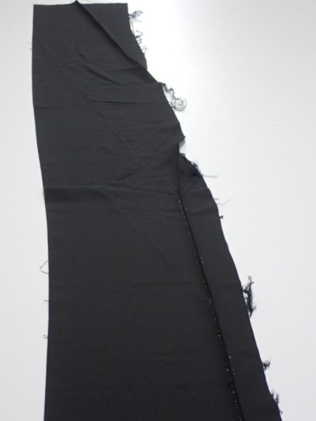 Photo3: 2A05z50  Japanese Kimono Silk  FABRIC Pine Black 62.2x8.1 (3)