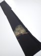 Photo1: 2A04z50  Japanese Kimono Silk  FABRIC Pine Black 61.4x7.7 (1)