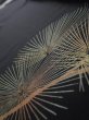 Photo5: 2A04z50  Japanese Kimono Silk  FABRIC Pine Black 61.4x7.7 (5)