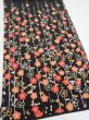Photo2: 2A01z70  Japanese Kimono Silk  FABRIC Plum blossom Black 47.2x14.2 (2)
