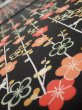 Photo4: 2A02z60  Japanese Kimono Silk  FABRIC Plum blossom Black 46.9x14.2 (4)