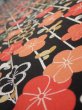 Photo4: 2A04z90  Japanese Kimono Silk  FABRIC Plum blossom Black 66.9x14.2 (4)