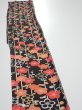 Photo3: 2A07z40  Japanese Kimono Silk  FABRIC Plum blossom Black 58.3x7.1 (3)