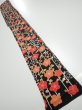 Photo5: 2A08z40  Japanese Kimono Silk  FABRIC Plum blossom Black 58.3x7.1 (5)