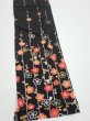 Photo3: 2A10z30  Japanese Kimono Silk  FABRIC Plum blossom Black 35.4x6.9 (3)