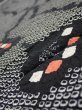 Photo5: 1K05z70  Japanese Kimono Silk SHIBORI FABRIC Plum branch Black 67.7x14.6 (5)