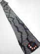 Photo1: 1K09z50  Japanese Kimono Silk SHIBORI FABRIC Plum branch Black 87.4x6.7 (1)