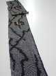 Photo4: 1K09z50  Japanese Kimono Silk SHIBORI FABRIC Plum branch Black 87.4x6.7 (4)