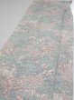 Photo3: 1K03z90  Japanese Kimono Silk  FABRIC Flowers Off-white 63.8x14.6 (3)
