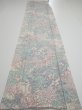 Photo5: 1K03z90  Japanese Kimono Silk  FABRIC Flowers Off-white 63.8x14.6 (5)