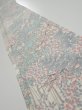 Photo1: 1K07z40  Japanese Kimono Silk  FABRIC Flowers Off-white 59.1x7.3 (1)