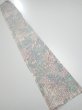 Photo5: 1K08z40  Japanese Kimono Silk  FABRIC Flowers Off-white 59.4x7.3 (5)