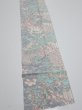 Photo3: 1K09z60  Japanese Kimono Silk  FABRIC Flowers Off-white 85.8x7.3 (3)