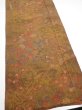 Photo2: 1K06z100  Japanese Kimono Silk  FABRIC Garden Brown 72.0x14.6 (2)