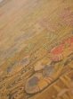 Photo4: 1K06z100  Japanese Kimono Silk  FABRIC Garden Brown 72.0x14.6 (4)