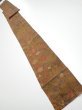 Photo5: 1K09z60  Japanese Kimono Silk  FABRIC Garden Brown 89.0x6.7 (5)