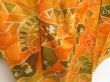 Photo3: 5710T03z820  Japanese Kimono Silk KOMON  Dark orange (3)