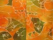 Photo5: 5710T03z820  Japanese Kimono Silk KOMON  Dark orange (5)