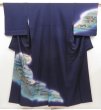 Photo1: 5710T05z940  Japanese Kimono Silk KOMON Vase Dark purple (1)