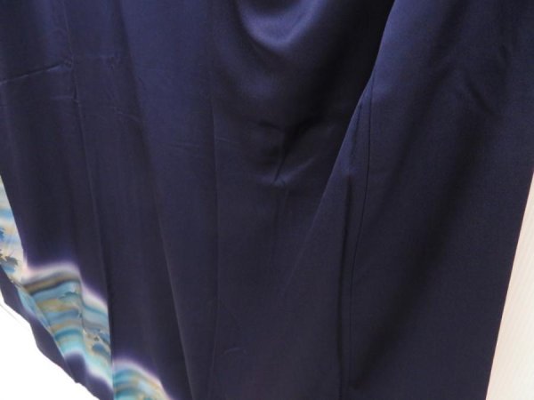 Photo4: 5710T05z940  Japanese Kimono Silk KOMON Vase Dark purple (4)