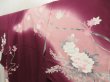 Photo2: 5710T08z970  Japanese Kimono Silk TSUKESAGE Peony Dark grape (2)