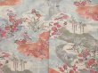 Photo5: 5710T10z880  Japanese Kimono Silk KOMON Flowers Light blue (5)