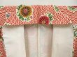 Photo7: 5710T12z1010 Vintage Japanese Kimono Silk KOMON Chrysanthemum Dark red (7)