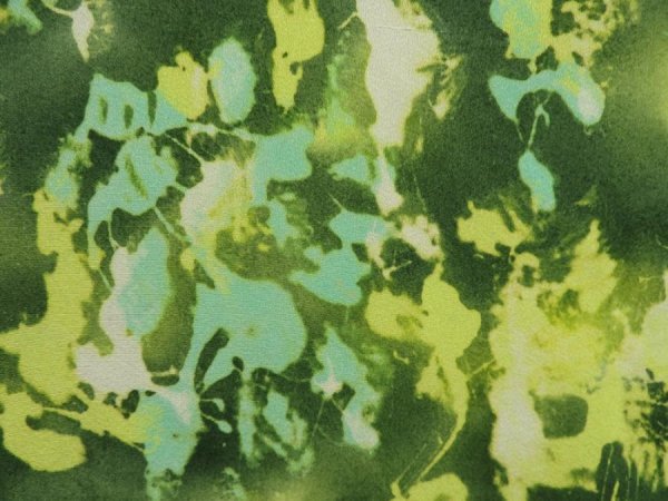 Photo7: 5712T01z860  Japanese Kimono Silk KOMON Leaf Moss green (7)