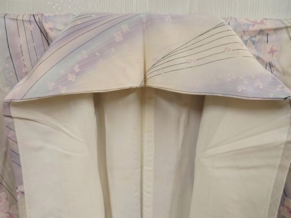 Photo8: 5712T02z890  Japanese Kimono Silk KOMON Flower Light pink (8)