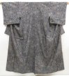 Photo1: 5712T04z740 Vintage Japanese Kimono Silk TSUMUGI  Navy-Gray (1)