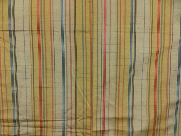 Photo5: 5712T05z870 Vintage Japanese Kimono Silk TSUMUGI  Yellow ochre (5)