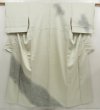 Photo1: 5712T06z870  Japanese Kimono Silk TSUKESAGE Flower Light green-gray (1)