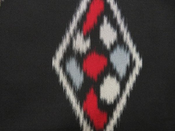 Photo6: 5712T08z810 Vintage Japanese Kimono Silk OMESHI KOMON Black (6)