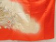 Photo7: 5712T11z1250 Vintage Japanese Kimono Silk FURISODE Peacock Tomato red (7)