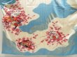 Photo5: 5712T12z1150 Vintage Japanese Kimono Silk FURISODE Folding fan Light blue (5)