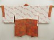 Photo6: 5716T02z580 Vintage Japanese Kimono Silk HAORI Branch Dark orange (6)